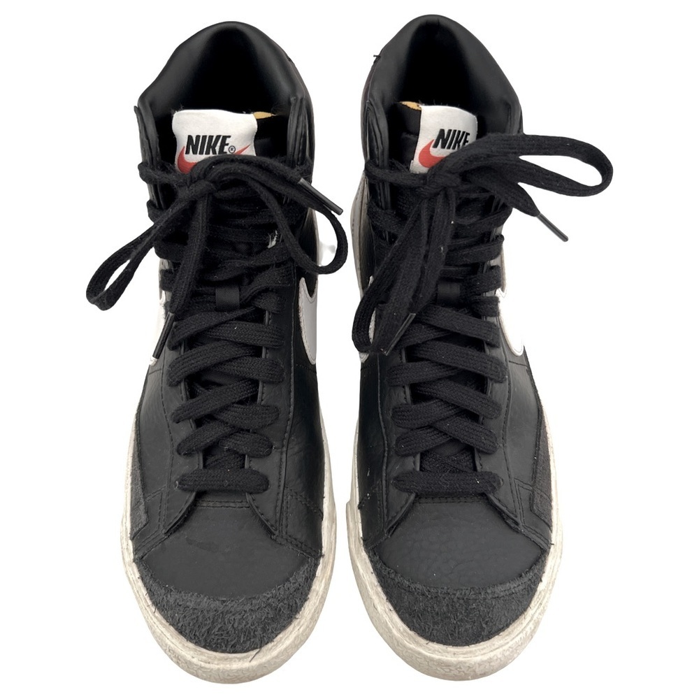 NIKE • Black & White High Top Blazer Mid '77 Vintage Unisex Sneakers Shoes - Picture 2 of 11